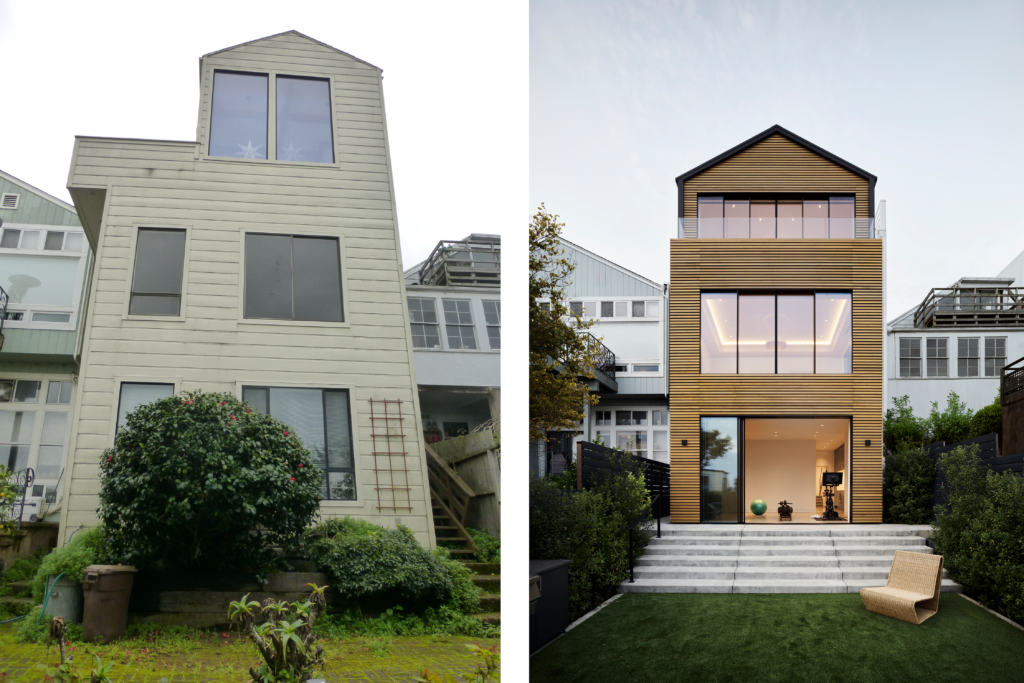 Victorian Home Before & After Back Exterior